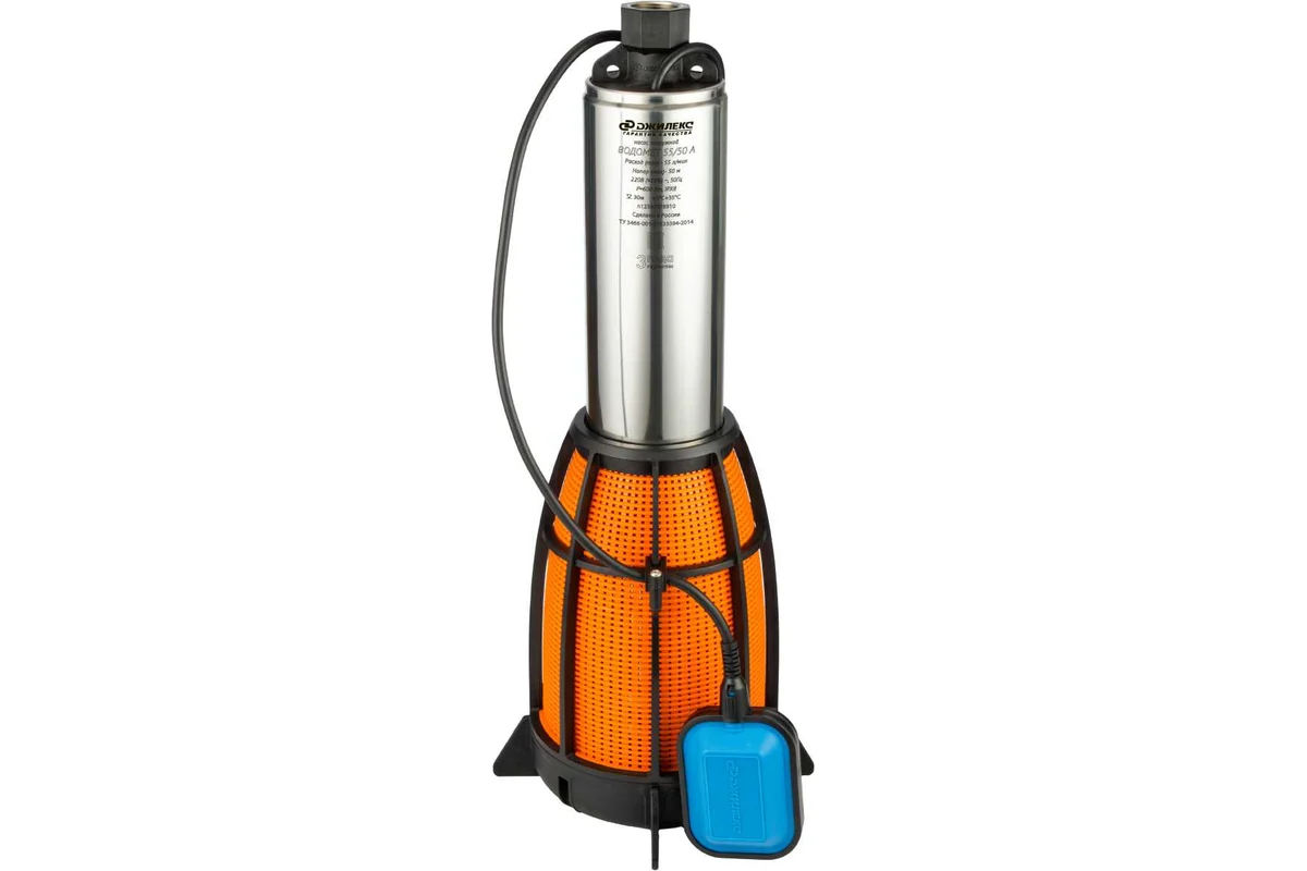 Эл. насос погружной Джилекс-Водомет ПРОФ 55/50А ДФ (с донным фильтром)