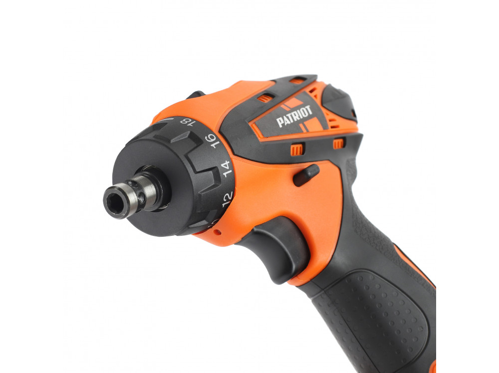 Дрель-шуруповерт аккумуляторная PATRIOT BR 115Li, две АКБ Li-Ion 12В, 2,0 Ач, Съемный патрон,1/4 HEX