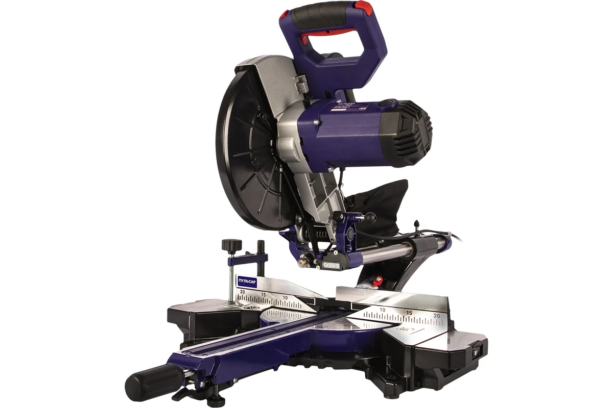 Пила торцовочная ПУЛЬСАР ПТН 255-2300С-2 (2300Вт, 255х30мм, рез 90х340мм,3200/4500об/мин 16,5 кг)