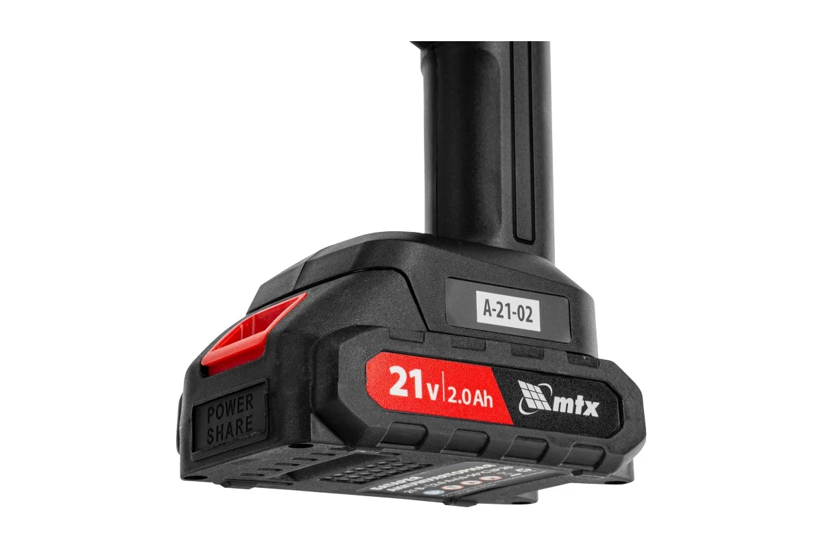 Моечная машина высокого давления аккумуляторная А-21-02, 40 бар, 4 л/мин, Li-ion 21 В, 2 акк.// MTX