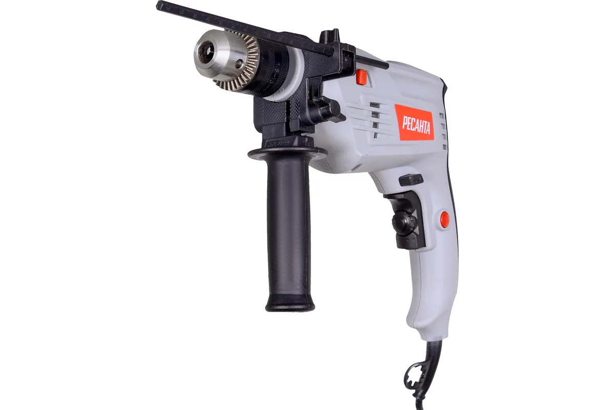 РЕСАНТА ДУ-15/680 Дрель ударная, 680 Вт. 1-ск, КЛП 13 мм, 3000 об/мин, дер./сталь 25/13 мм