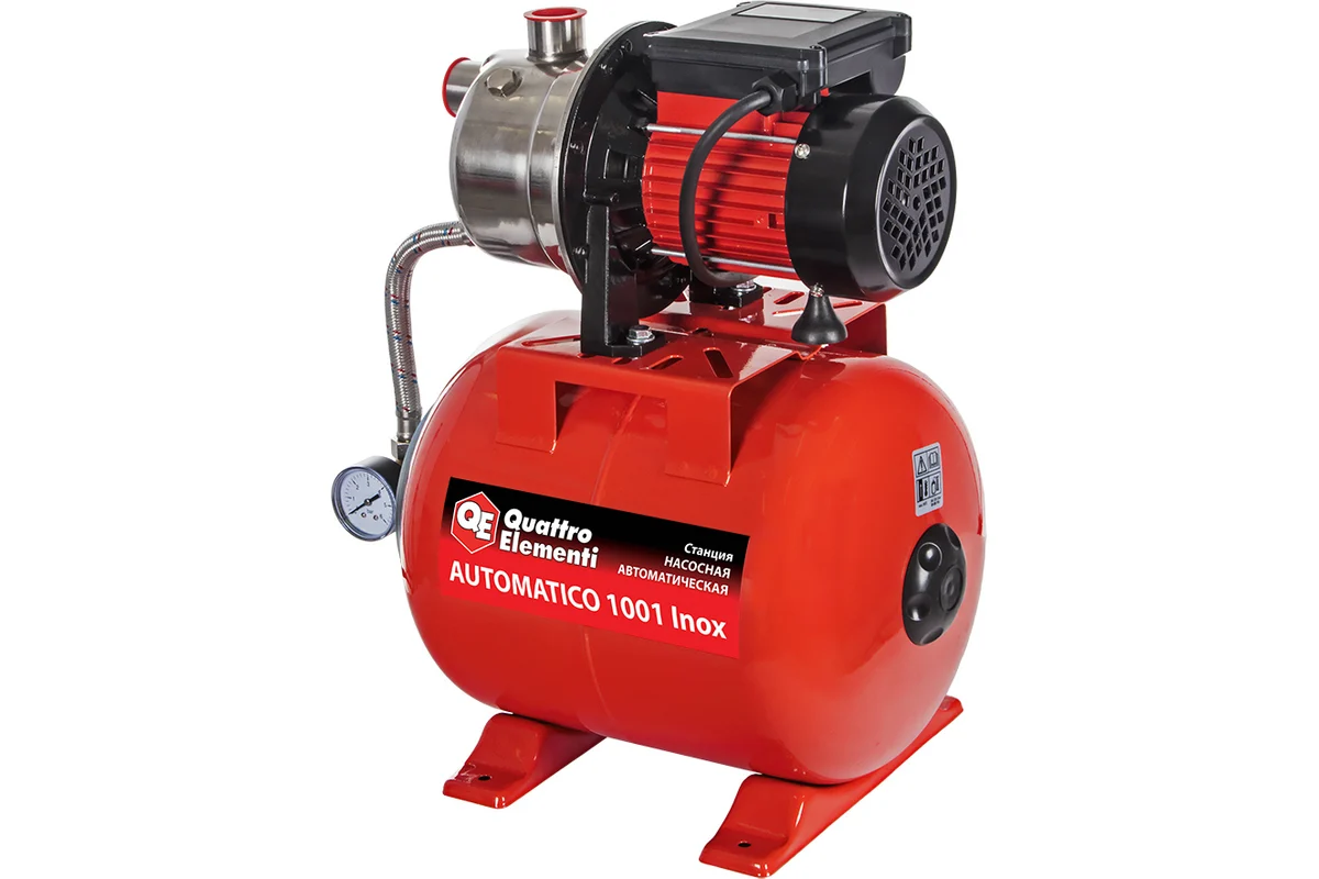 Насосная станция QUATTRO ELEMENTI Automatico 1001 Inox (1000 Вт, 3600 л/ч, для чистой, 40