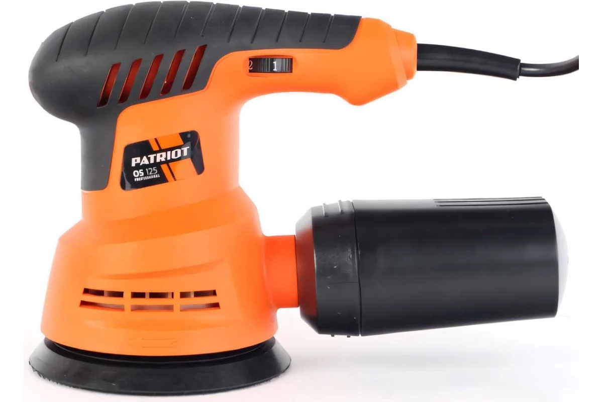 Машина эксцентриковая шлифовальная PATRIOT OS 125, мощность 270 вт, платформа 125 мм,  5000-12000 об