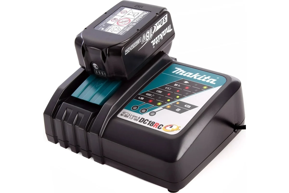 Зарядное устройство DC18RC быстрое (Ni-Mh/Li-lon, 7,2-18В) ПЭТ пакет  Makita 630C82-2