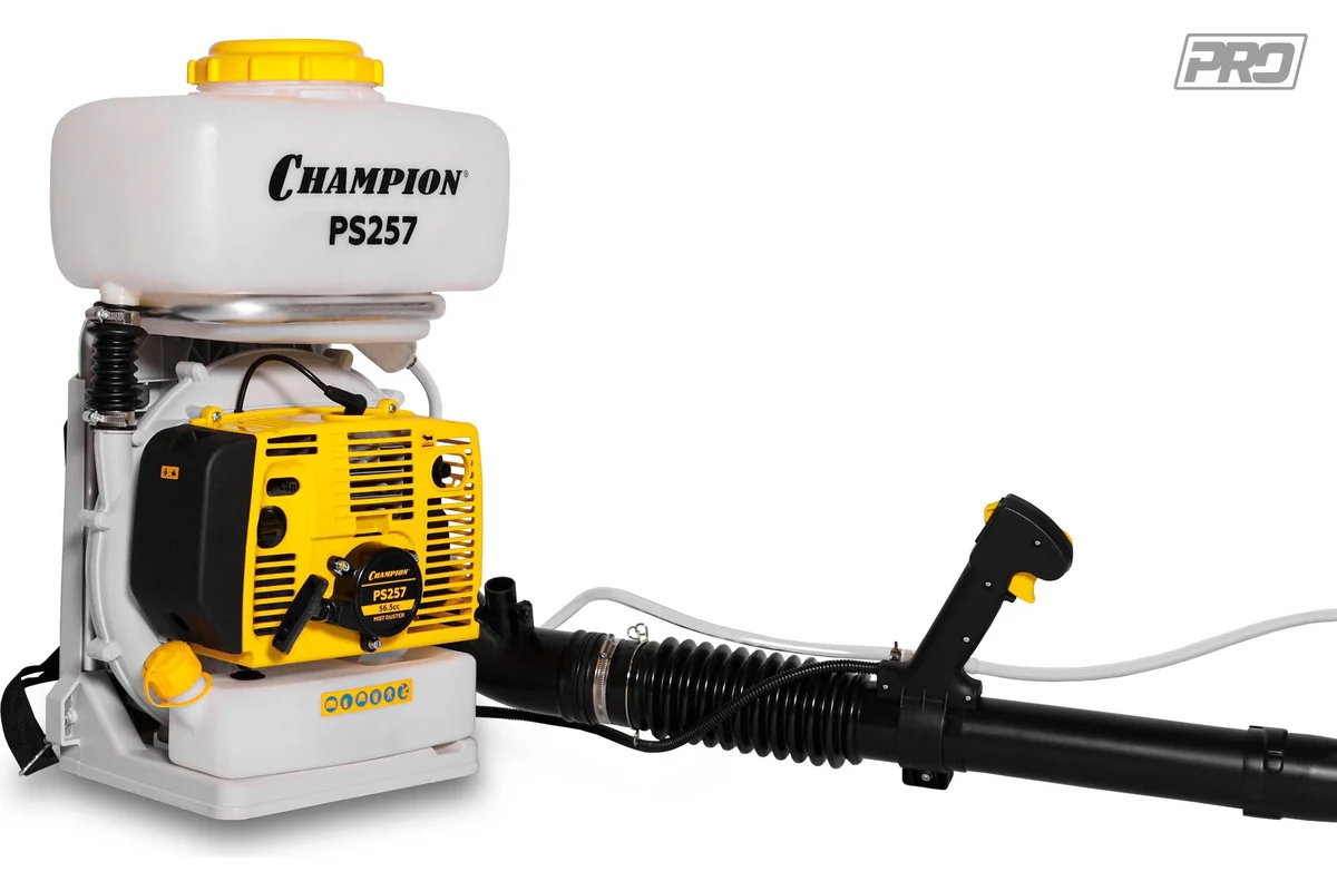 Опрыскиватель-распылитель CHAMPION PS257 (2,5кВт 56,5см³ 15м бак 14л  0,14-3,03 л/мин 11,3кг)