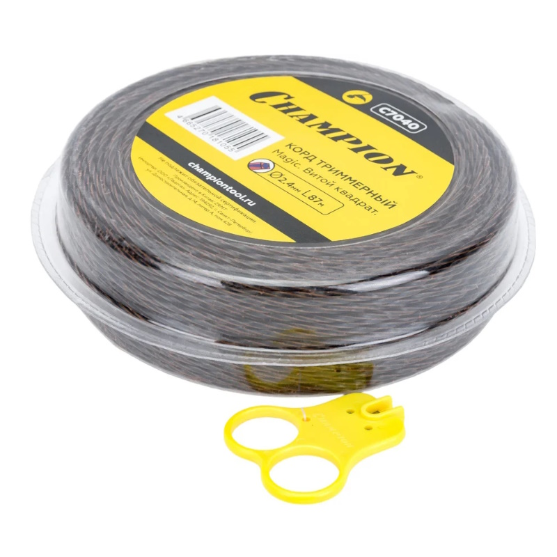 Леска 2,4мм х 87м, Magic, профиль витой квадрат //CHAMPION