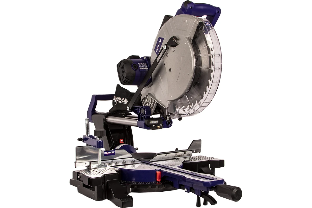 Пила торцовочная ПУЛЬСАР ПТН 305-2000 (2400Вт, 305х30мм, рез 105х335мм,направл.лазер,наклон 20кг)