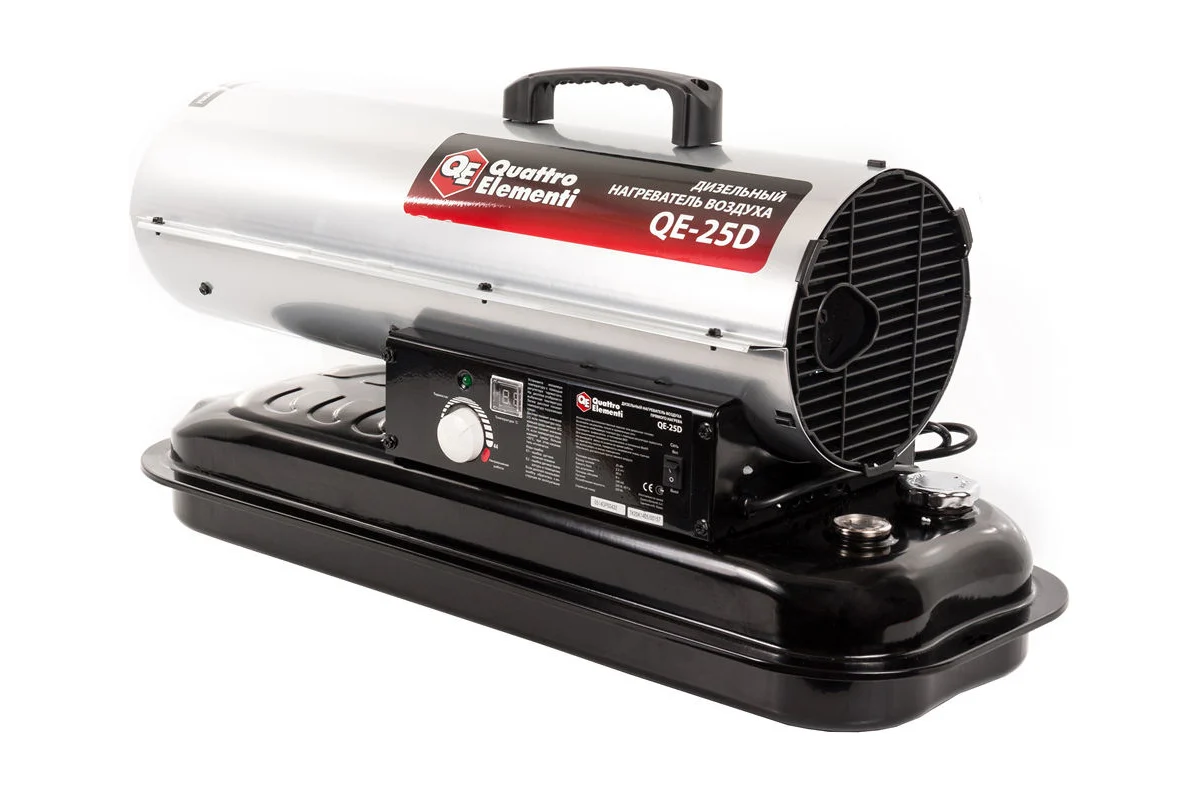 Тепловая пушка дизельная QE-25D  25кВт 400м3/ч прямой нагрев ,бак 20л,2,2л/ч // QUATTRO ELEMENTI