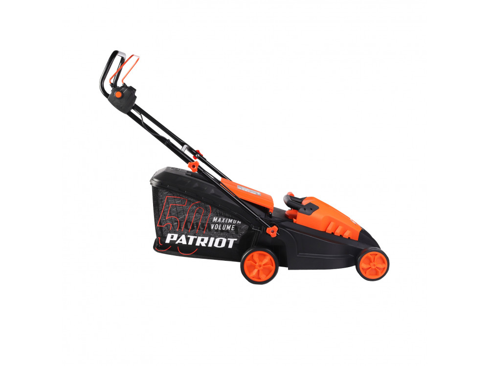 Газонокосилка электрическая PATRIOT PT 1639E бесщёточный, 38см, 1600Вт, трав комби 50л, 20-65мм 5 ур
