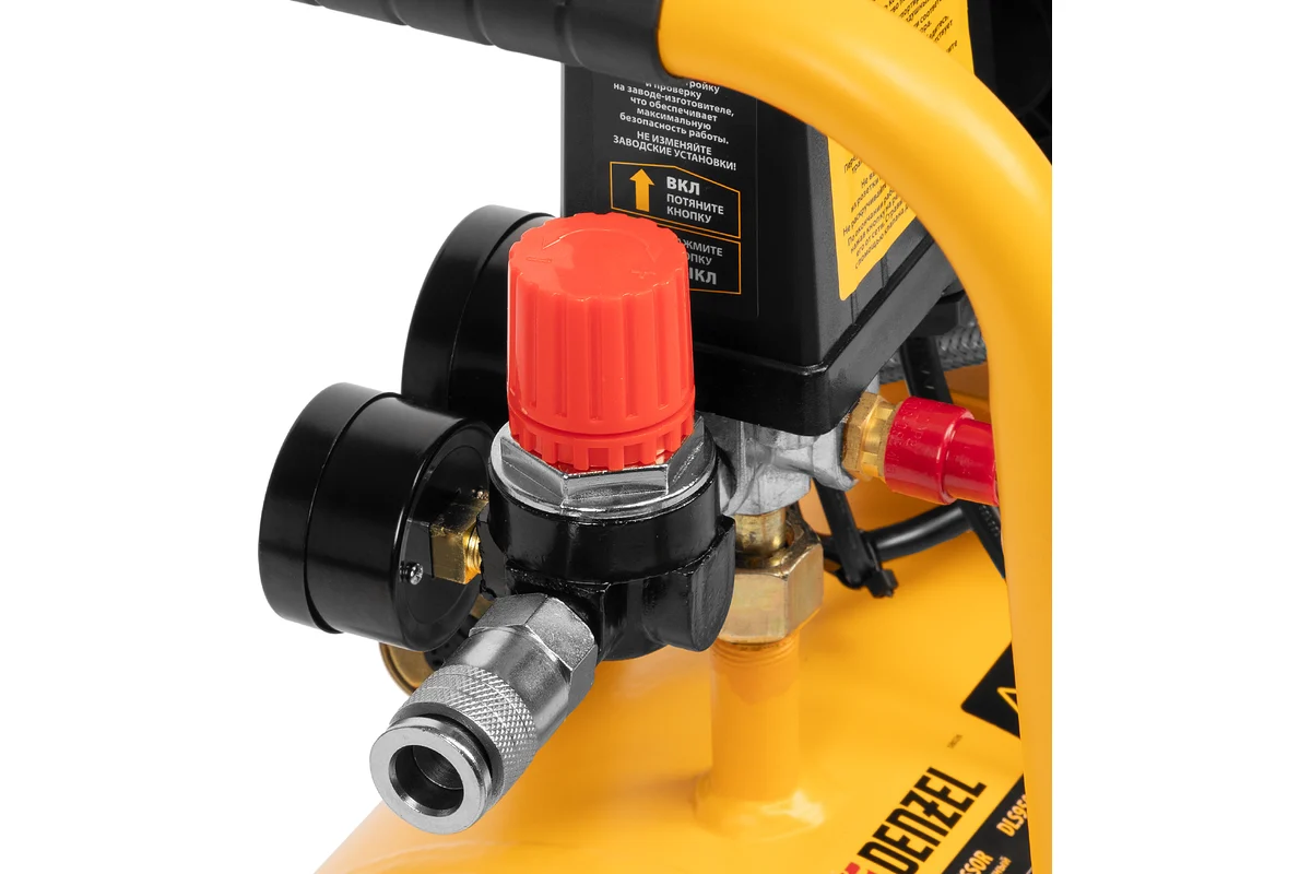 Компрессор DLS950/24 безмаслянный малошумный  950 Вт, 165 л/мин,ресивер 24 л// Denzel