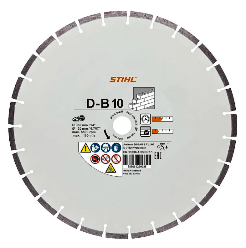 Алмазный диск бетон, арм. бетон STIHL Ø 350*20мм для бензореза  D-В10 