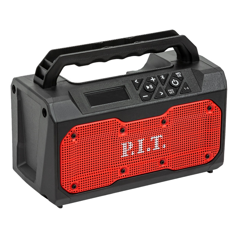Радио-Bluetooth аккум. P.I.T. PJS20H-10A SOLO (20В, 85.7-108 МГц, 2х10 Вт, USB 2.0, вых. 5В, 2.1А)