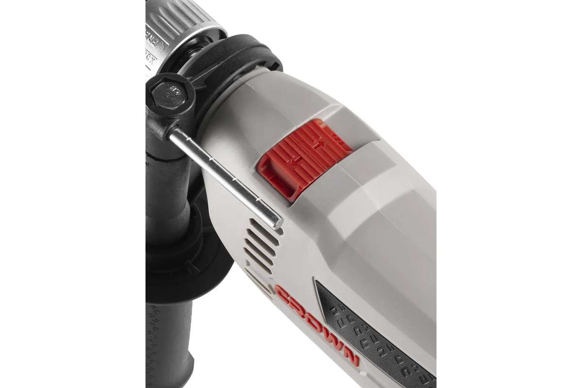 Дрель ударная CROWN CT10129C, 750 Вт, 0-2800 об/мин, 0-44800 уд/мин, БЗП-13 мм, 1,9 кг