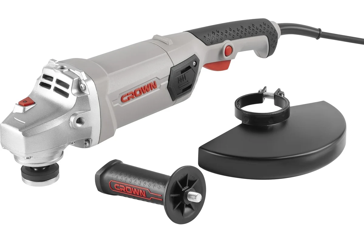 Угловая шлифовальная машина CROWN CT13507-180N,  Ø180 мм,1500 Вт,  8500 об/мин, 