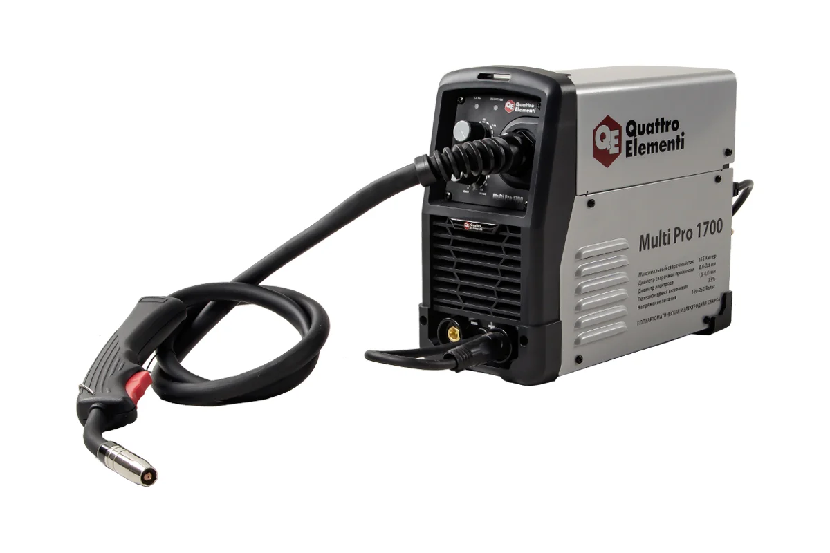 Аппарат полуавтомат. сварки, инвертор QUATTRO ELEMENTI Multi Pro 1700 (165A, 3 вида сварки MIG/MMA/T