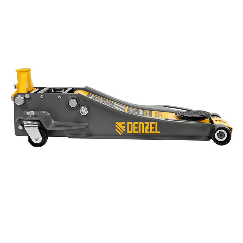 Домкрат гидравлический подкатной, 3 т, 75-500 мм, быстрый подъем, низкий подхват, проф.// Denzel