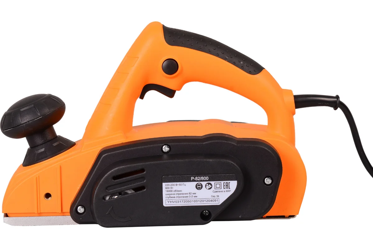 ВИХРЬ Р-82/800  Рубанок, 800 Вт, 16000 об/мин, шир/гл. строг. 82/2мм, 3 кг