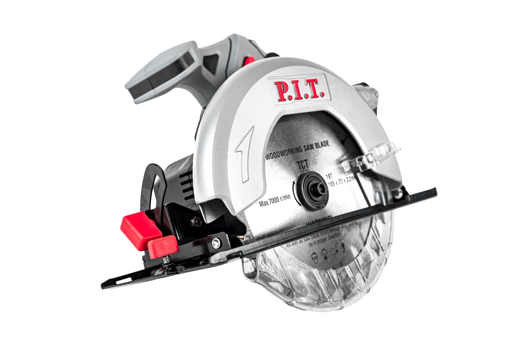 Пила циркулярная аккум. P.I.T. PKS20H-165A/1 (20В, диск 165мм, пропил 52мм, 4300об/мин, 1акб4Ач, ЗУ)