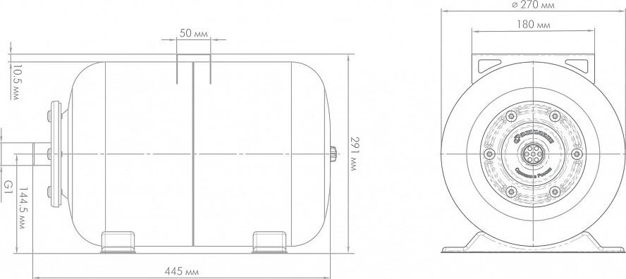 Гидроаккумулятор 24Г (горизонтальный) //Джилекс