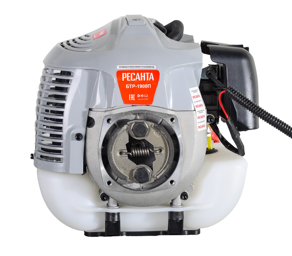 Бензотриммер РЕСАНТА БТР-1900П 2-х тактный, мощность 1900Вт,9500об/мин, не разборная штанга.