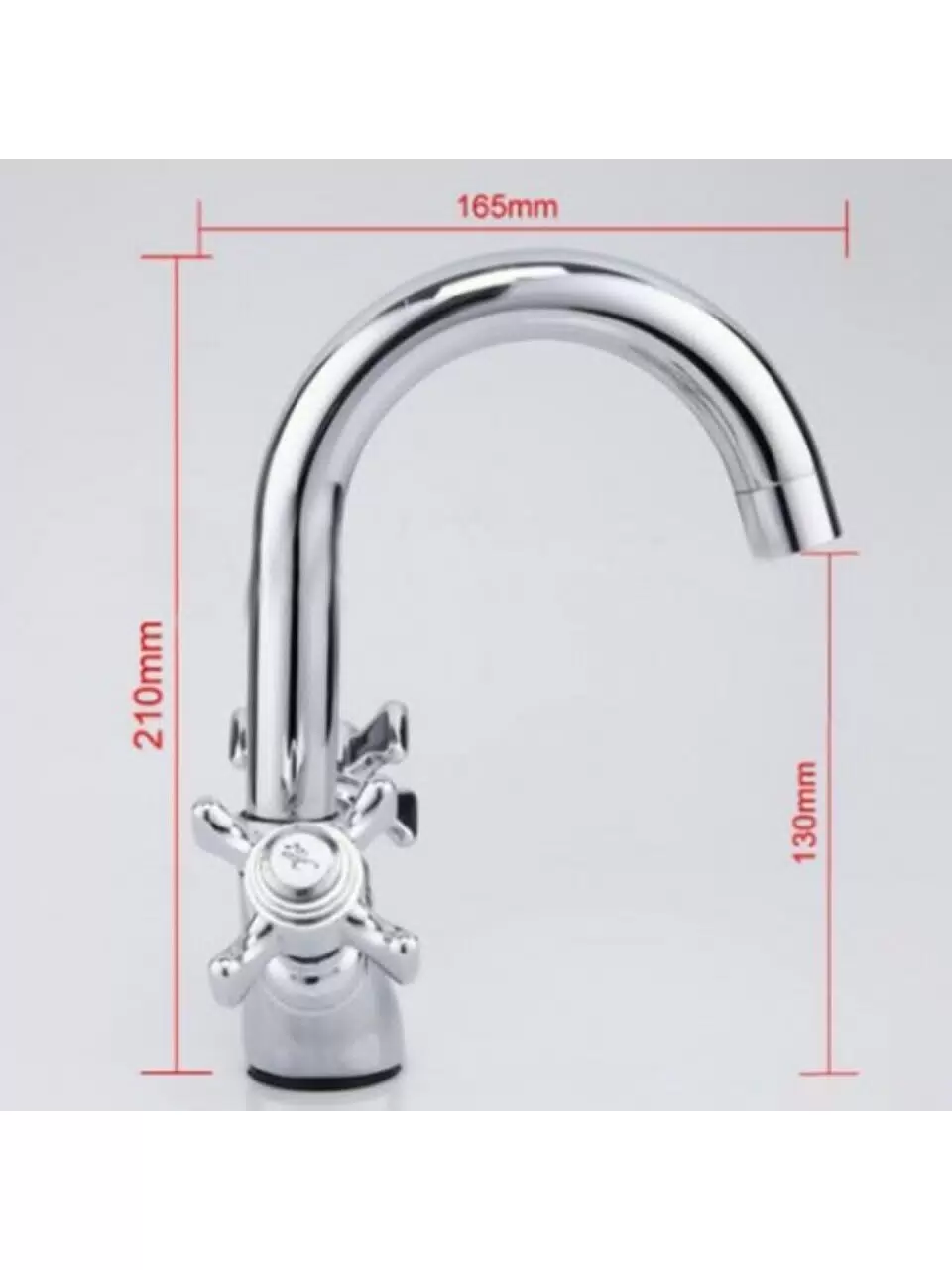  FRAP F13731-B  Смеситель  д/раковины, высокий излив, керам. кран-букса, маховик крест, латунь