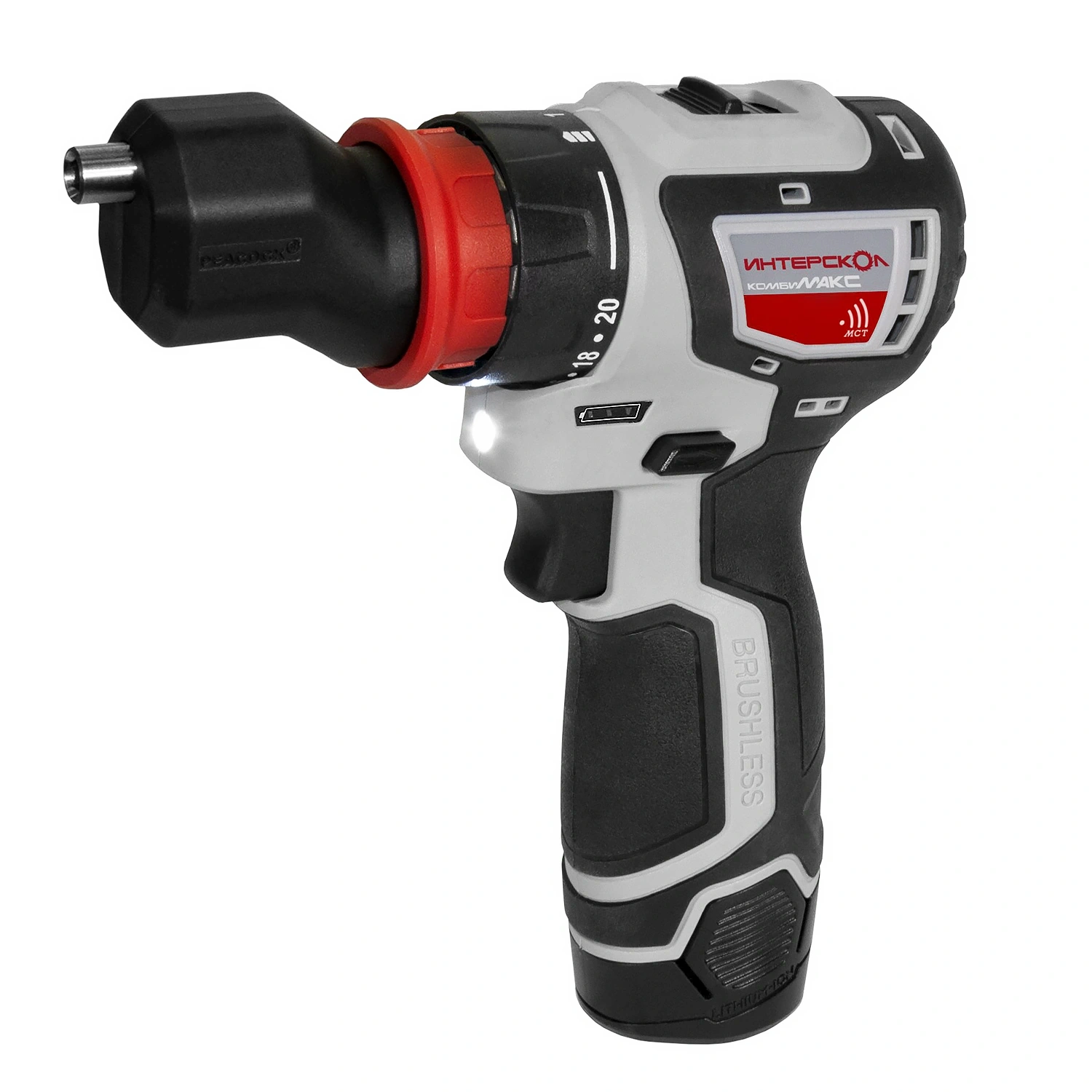 ДА-10/12В 36 КомбиМАКС бесщеточная аккум. дрель-шуруп. (Li-ion, сумка, 2 аккум., 2Ач, 4 насадки), шт