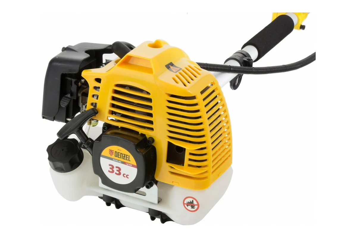 Триммер бензиновый DT-33S, 33см3, 1,8 л.с., разъемная штанга, состоит из 2 частей// Denzel