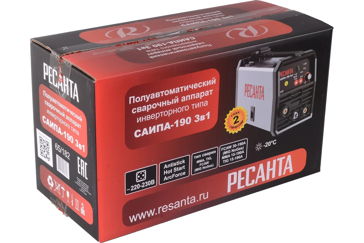 Сварочный полуавтомат САИПА-190 3в1 (MIG/MAG) // Ресанта 