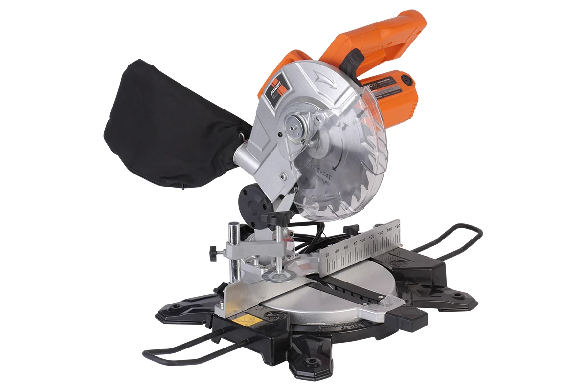 Пила торцовочная PATRIOT MS 210, мощность 1400Вт, пильный диск 210 мм, Пылезащищенная кнопка включен