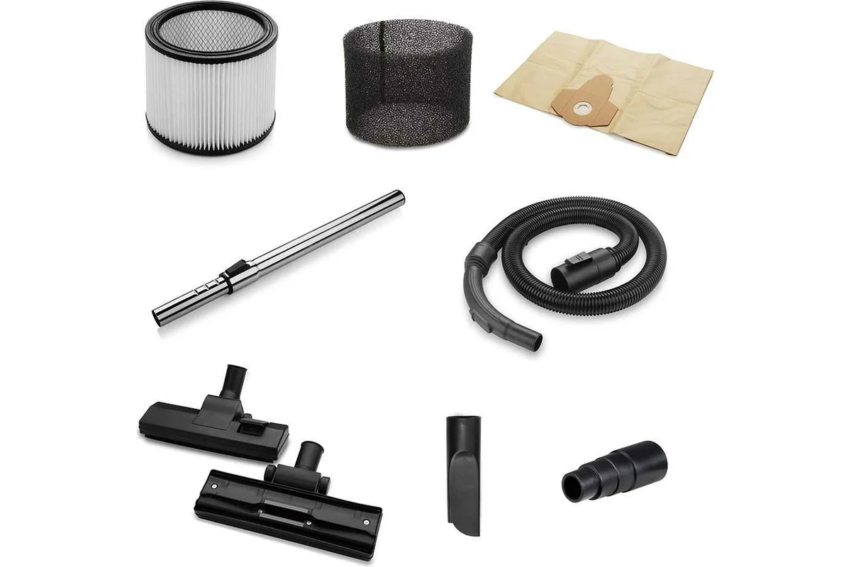 Пылесос STATUS ALS1021SF PRO 1400Вт, бак нерж. 20л, подкл.инстр.2000Вт, макс.разрежение18кПа, 6.8кг