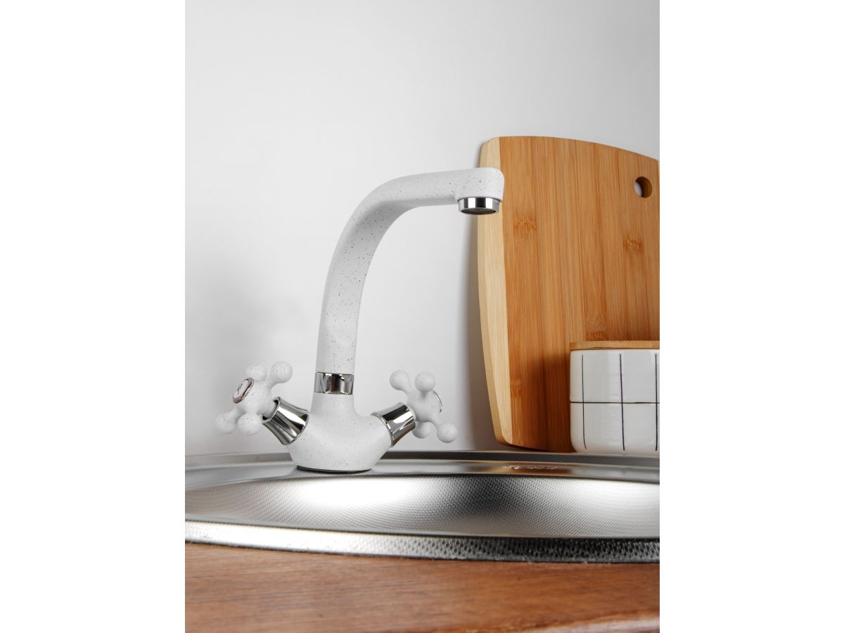 Смеситель для кухни вентильный (тип I), серия 230 белый ECONOCE