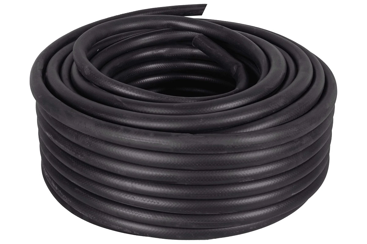 Шланг резиновый армированный, 19х25-1,0 - ВГ. (ТЭП), бухта 50 м (чёрный) Вихрь