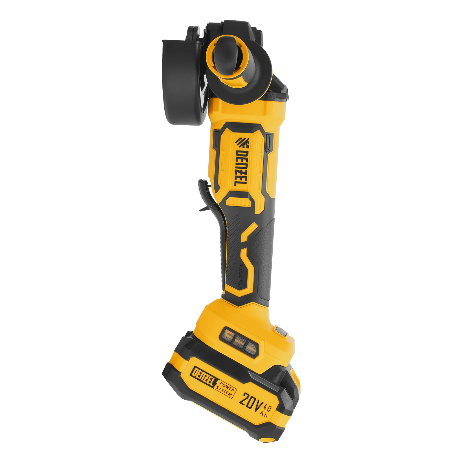 Машина шлифовальная угловая аккумуляторная бесщет. AGH-BL-20-125, Li-Ion, 20 В// Denzel