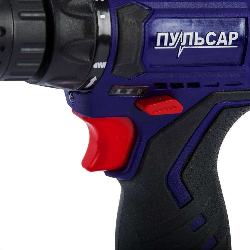 Дрель аккумуляторная ПУЛЬСАР ДА 12-2 (12В, 25Hm, Li-on, 1,3Ah, 1акк,1,3 кг,коробка)