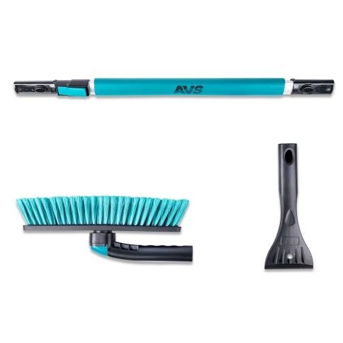 Щётка-скребок AVS SB-6330 (с мягкой ручкой и распущенной щетиной,поворотная,телескопич. (90-130 см)