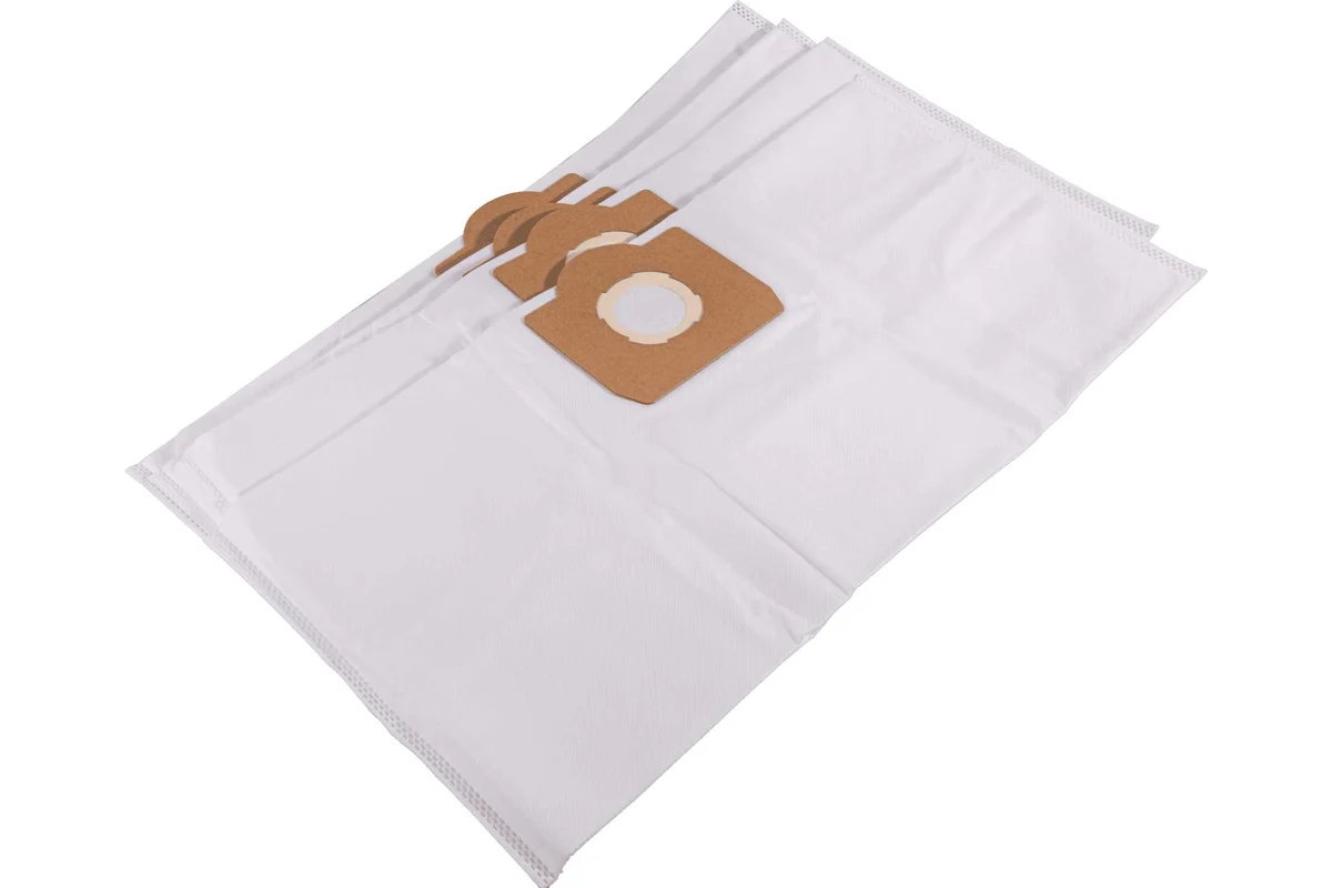 Мешки для строительного пылесоса синтетические 20л, 4шт Вихрь