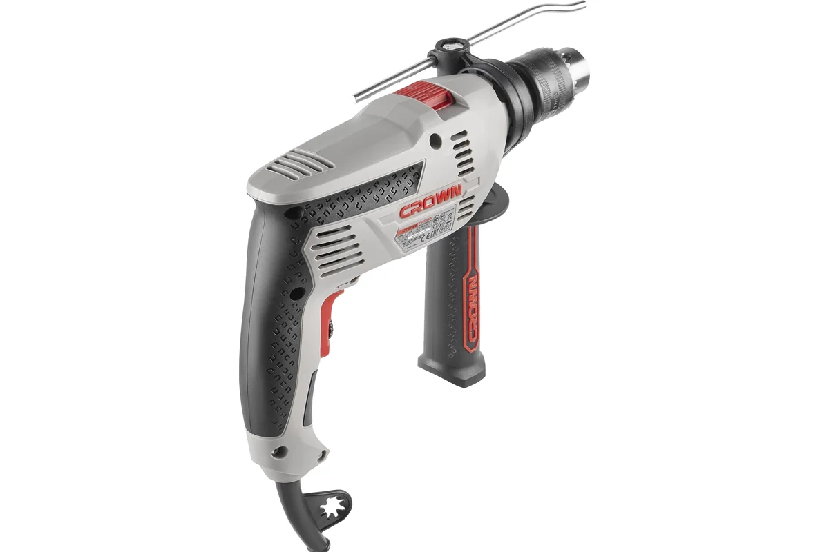 Дрель ударная CROWN CT10129 750Вт, 0-2800 об/мин, клп-13 мм, 0-44800 уд/мин, 1,9 кг