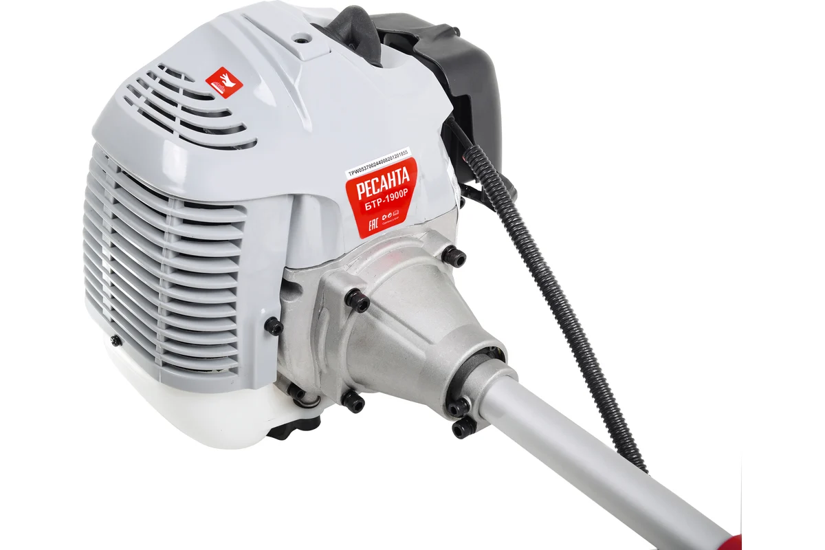 Бензотриммер РЕСАНТА БТР-1900Р 2-х тактный, мощность 1900Вт,9500об/мин, разборная штанга.
