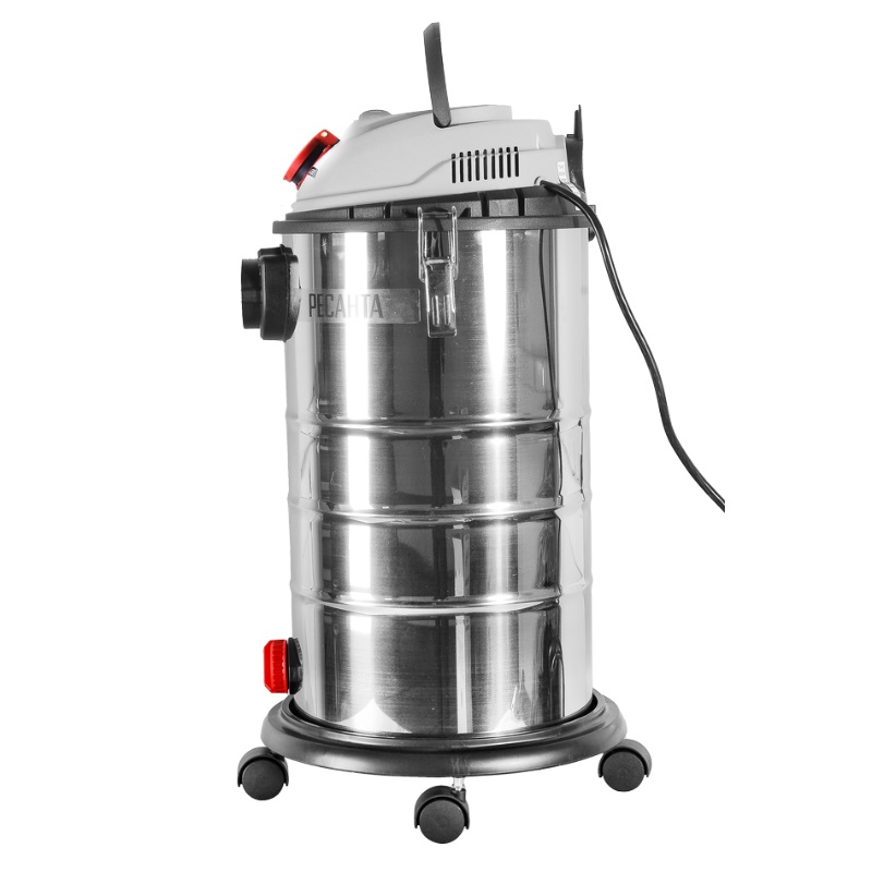 Пылесос строительный ПС-1500/30 Ресанта 1500 Вт,30л, влажная уборка,розетка