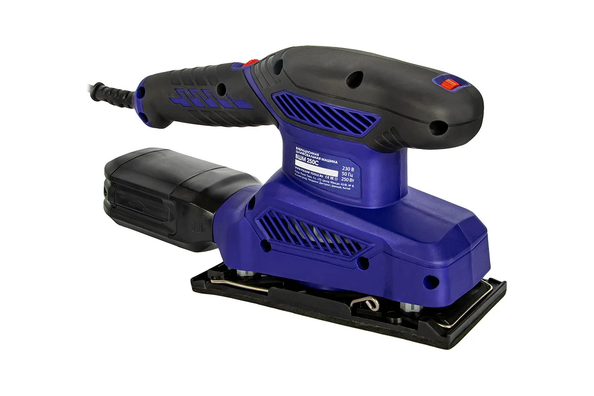 Вибрационная шлифмашина ПУЛЬСАР ВШМ 250С 250Вт,90х187мм 12000-26000/мин 1,4кг