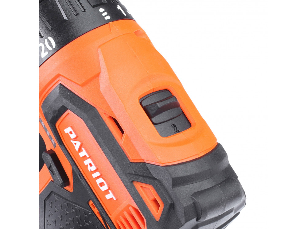 Дрель-шуруповерт аккумуляторная PATRIOT BR 368Li, две АКБ Li-Ion, 12В, 2,0 Ач, 45Нм, 2 скорости, кей