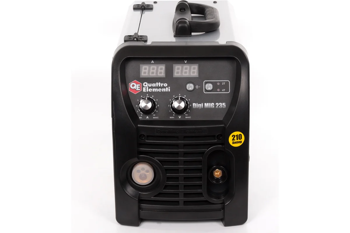 Аппарат полуавтомат. сварки, инвертор QUATTRO ELEMENTI Digi MIG 235 (210 А, ПВ 30%,проволока 0,6 - 1
