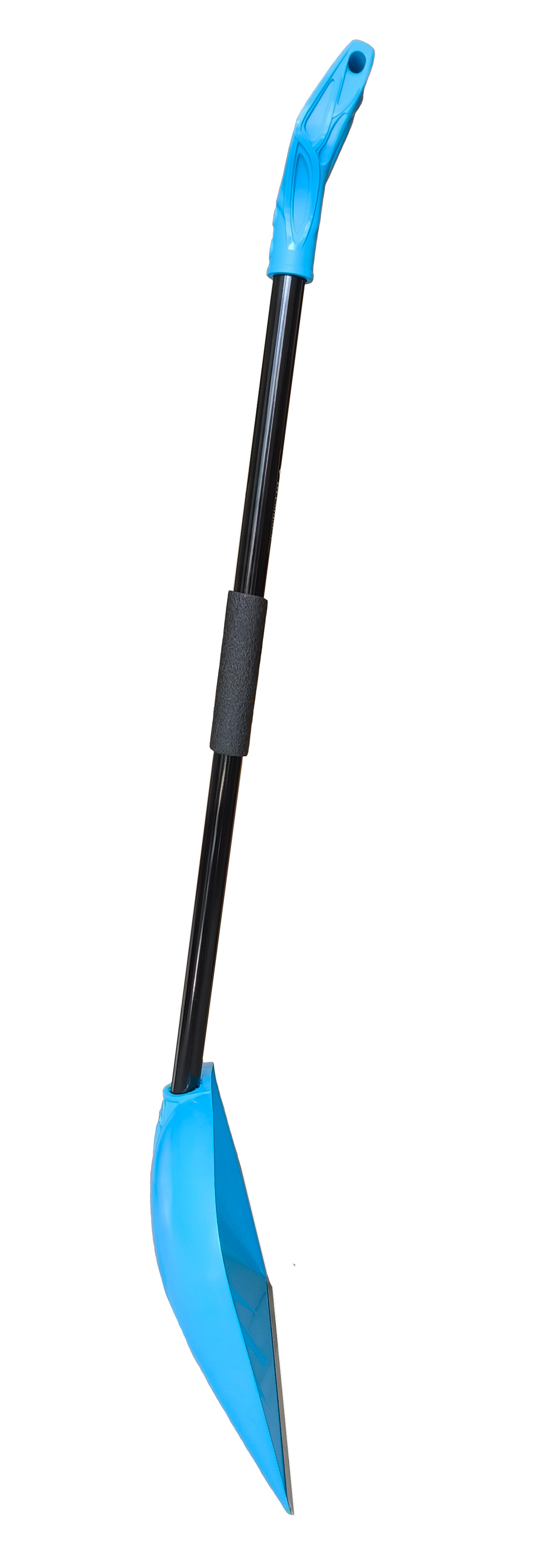 Лопата снеговая PROTEX "Санта", ковш голубой  420х400 мм, алюминиевый черенок, термофлекс, V-образна