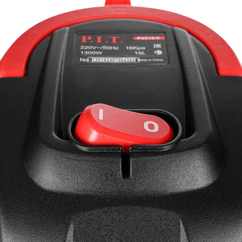 Пылесос строительный электрич. P.I.T. PVC15-C (1300Вт, шланг3м, бак15л, сухая/влажная уборка,фильтр)