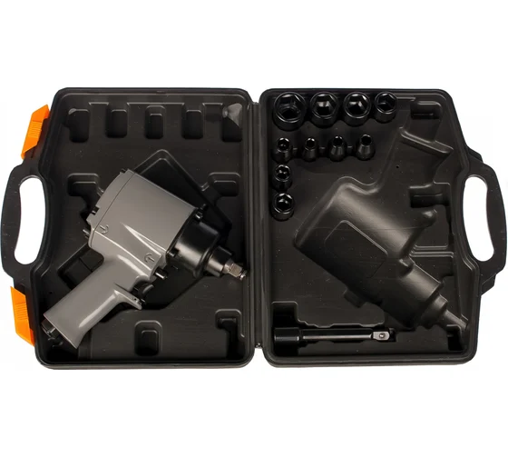 Пневмогайковерт ударный IW720 1/2" (720Нм,6,3 бар,1/2") + набор головок FUBAG