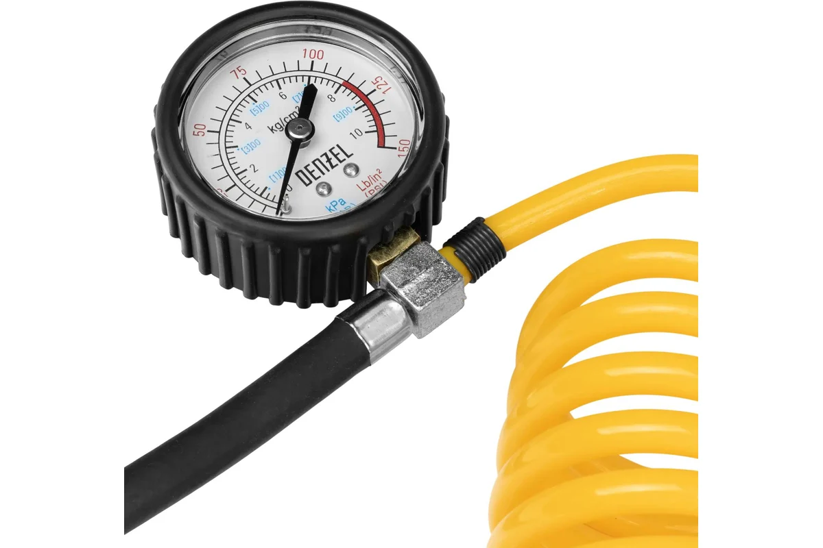 Компрессор автомобильный AC-75, 12 В, 10 атм., 75 л/мин, LED// Denzel