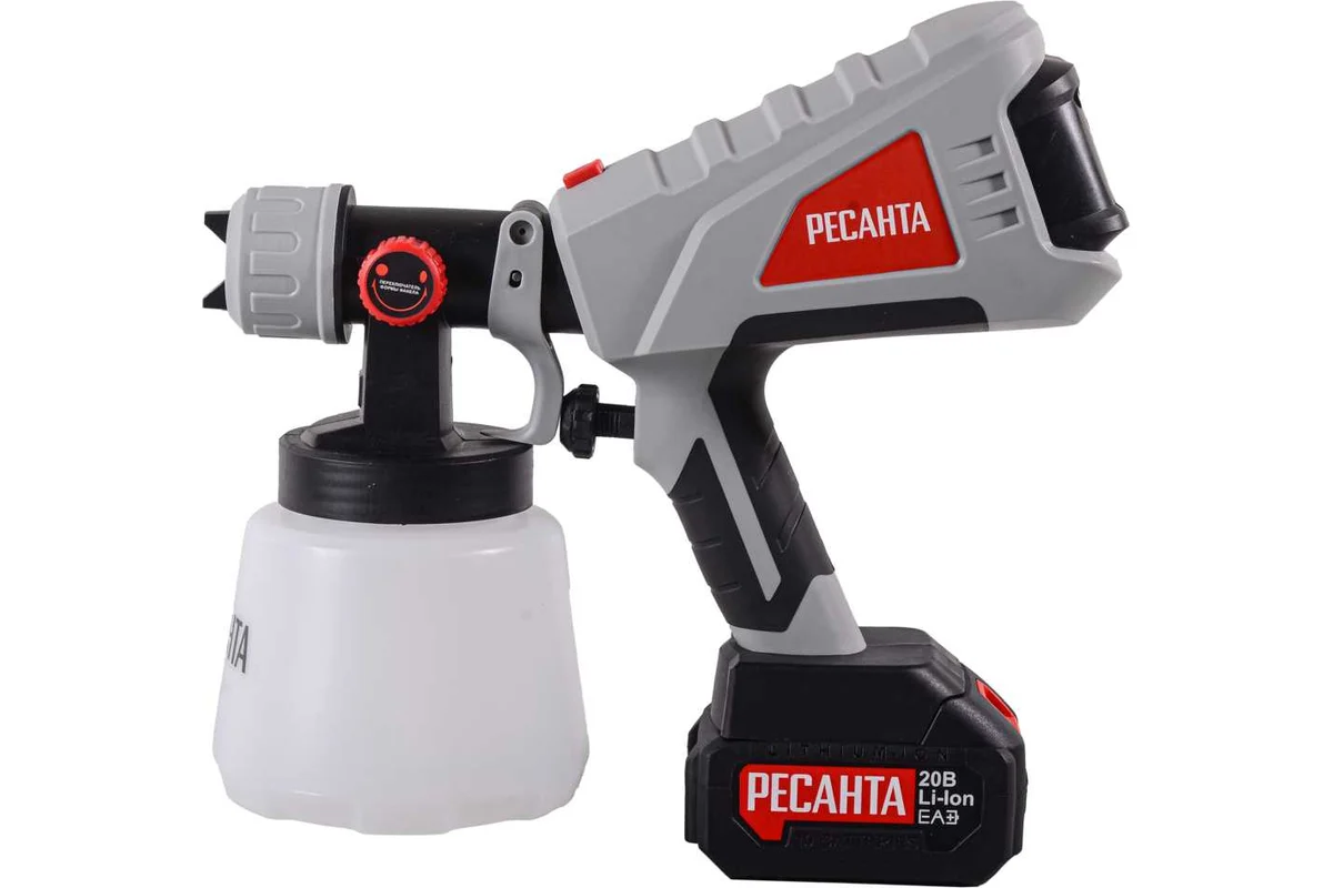 Краскопульт аккумуляторный АКП-20Li (в комплекте 1 АКБ и ЗУ) // Ресанта