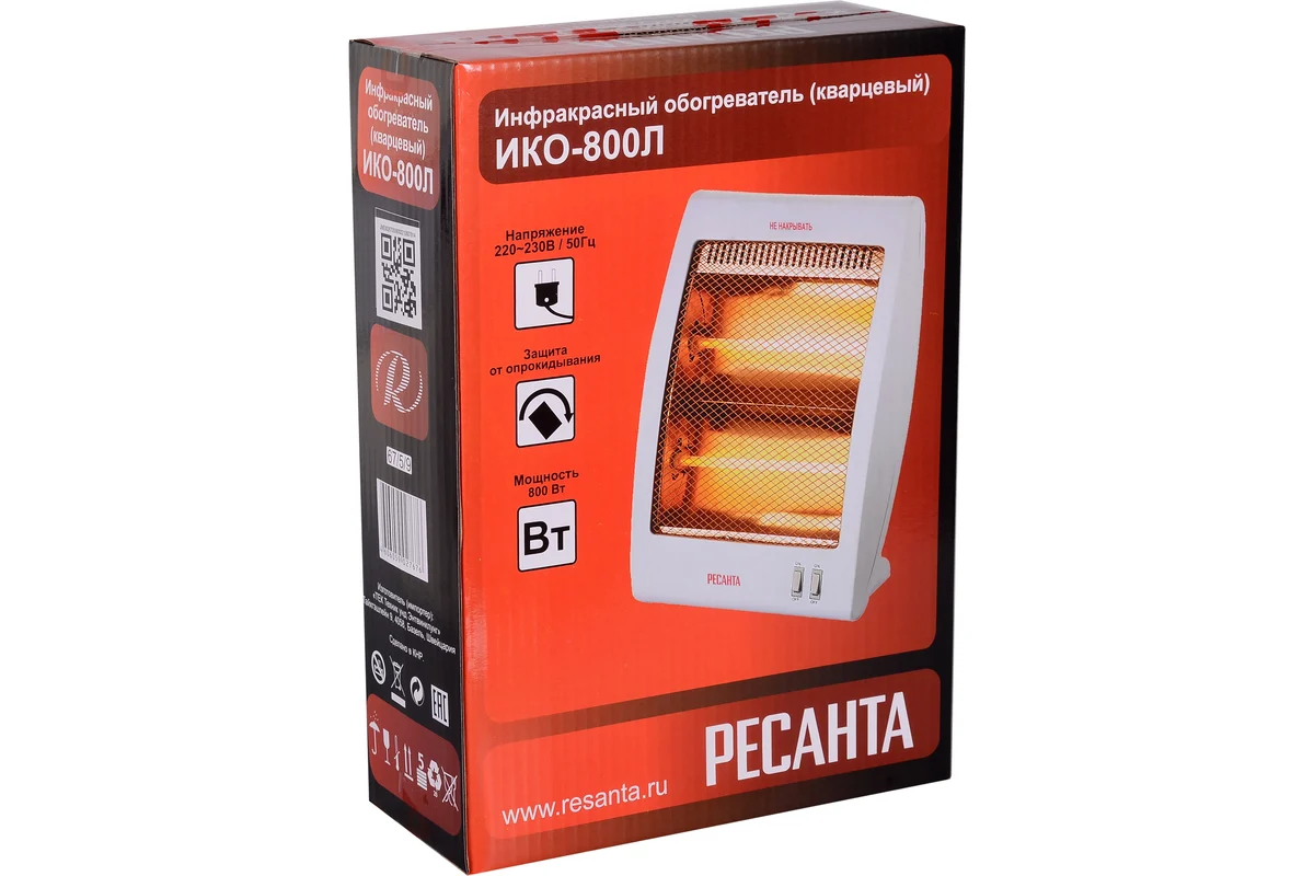 Инфракрасный обогреватель ИКО-800Л (кварцевый) Ресанта
