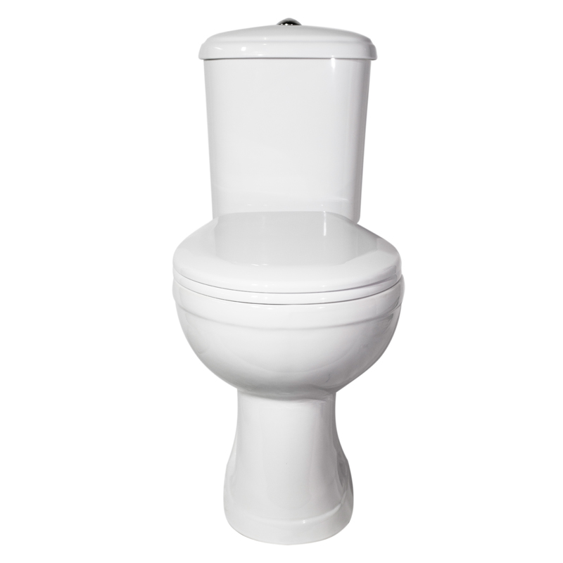 Унитаз-компакт "Дора" белый, горизонт. выпуск, нижн. подв., сиденье, арматура