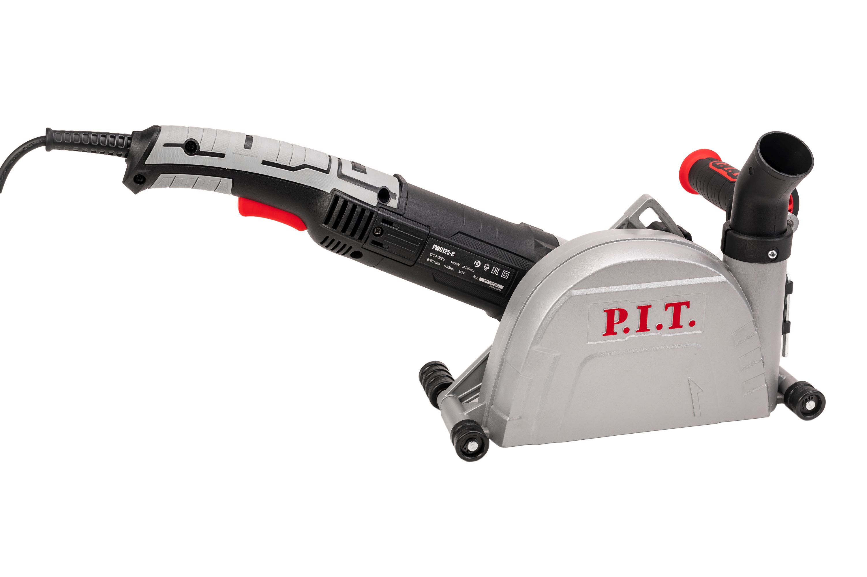 Штроборез электрич. P.I.T. PWC125-C (1400Вт, 125мм, 9000об/мин, 2 диска, глуб. 0-30мм, шир. 3-30мм)